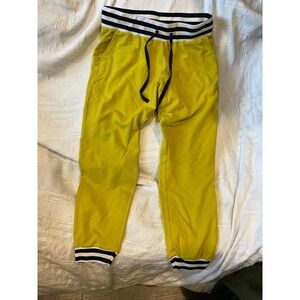 Soho Street Cuffed Yellow Ankle Sweatpants Mens M